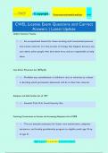 CWEL License Exam Questions and Correct Answers | Latest Update