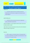 CWEL STUDY GUIDE Questions and Correct Answers | Latest Update