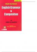 High School Grammar & Composition – by Wren & Martin – Published by S Chand 