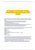 ATI Engage Fundamentals Nutrition- Posttest Questions And Answers 100% Verified.