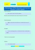 Hematology CSMLS Questions and Correct Answers | Latest Update