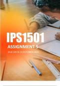 IPS1501 Assignment 5 2024 | Due 8 October 2024