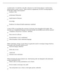 NURS 104 Final Exam 1 Questions and answers