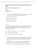 Foundations of Psychiatric Mental Health Nursing A Clinical Approach, Elizabeth M. Varcarolis - Complete test bank - exam questions - quizzes (updated 2022)