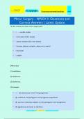 Minor Surgery - NPLEX II Questions and Correct Answers | Latest Update