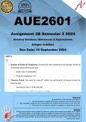 AUE2601 Assignment 2B (COMPLETE ANSWERS) Semester 2 2024 - DUE 19 September 2024 