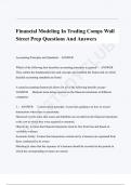 Financial Modeling In Trading Comps Wall Street Prep Questions And Answers