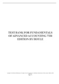 Test Bank for Fundamentals of Advanced Accounting 7th Edition By Hoyle