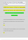 LETRS Unit 2 Session 1-8 Check for Understanding Questions with Correct Answers Latest Version 2024-2025 A+ Graded