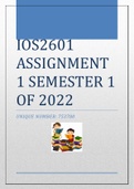 IOS2601 ASSIGNMENT 1 SEMESTER 1 OF 2022 [753780]