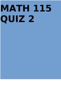 MATH 115 QUIZ 2