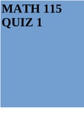 MATH 115 QUIZ 1 2022