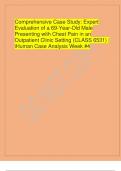 Comprehensive Case Study: Expert Evaluation of a 69-Year-Old Male Presenting with Chest Pain in an Outpatient Clinic Setting (CLASS 6531) | iHuman Case Analysis Week #4