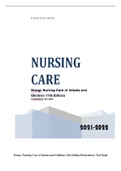 Wong's Nursing Care of Infants and Children 11th Edition Hockenberry Test Bank Complete Chap 01-34  Questions and Answers 2024 Reviewed