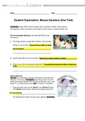  GIZMO Mouse Genetics (One Trait) | Student Exploration: Mouse Genetics (One Trait) -ALL ANSWERS ARE CORRECT