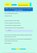 NUR 1140 Questions and Correct Answers |  Latest Update