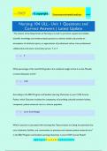 Nursing 104 ULL- Unit 1 Questions and Correct Answers | Latest Update