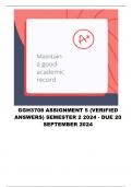 GGH3708 ASSIGNMENT 5 (VERIFIED ANSWERS) SEMESTER 2 2024 - DUE 20 SEPTEMBER 2024