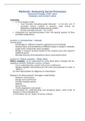 Summary live + recorded lectures, MSc Industrial Ecology Q2: Methods: Analysing Social Processes