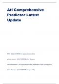 Ati Comprehensive Predictor Latest Update