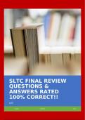 SLTC FINAL REVIEW QUESTIONS & ANSWERS RATED 100% CORRECT!!