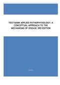 APPLIED PATHOPHYSIOLOGY: A CONCEPTUAL APPROACH TO THE MECHANISMS OF DISEASE 3RD ED BRAUN TEST BANK 