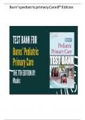 Test Bank for Burns' Pediatric Primary Care 8th Edition by Dawn Lee Garzon, Mary Dirks, Martha Driessnack, Karen G. Duderstadt, and Nan M. Gaylord