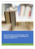 General Human Anatomy & Physiology Exam Bundle (Package Deal)|| Exam Sets with Comprehensive Questions & Answers (100% Accurate -Rated A+)