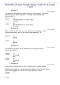 NURS 6501 Advanced Pathophysiology FINAL EXAM Graded A 2020