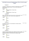 NURS 6501 Advanced Pathophysiology FINAL EXAM Graded A 2020