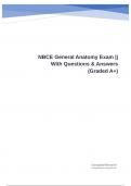 NBCE General Anatomy Exam || With Questions & Answers (Graded A+)