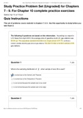 ISDS 361A Mock Exam 2 Extra Practice