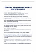 ABRET EEG TEST QUESTIONS 2023 WITH COMPLETE SOLUTION