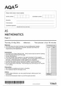 AQA AS MATHEMATICS Paper 2 7356/2 QP Mathematics AS 23May24