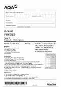 AQA A-level PHYSICS Paper 3 Section B Medical physics 7408/3BB QP Physics A 17Jun24