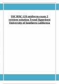 USC BISC 120 midterm exam 2 reiview solution Trond Sigurdsen University of Southern California