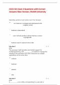 CCCS 321 Quiz 2 Questions with Correct Answers New Version; McGill University