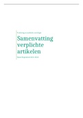 Social Work - samenvatting verplichte artikelen voor Verslaving en medische sociologie 2021/2022