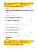 IND 2601 MULTIPLE CHOICE QUESTIONS & ANSWERS latest update 20212022 best exams solution GRADED A+