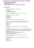 Test Bank for PSYCHOLOGY A Journey 5th Edition by Dennis Coon  questions with Answers Chapter 8: Cognition, Language, Creativity, and Intelligence 