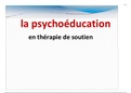 psychoéducation en thérapie de soutien