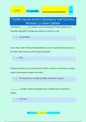 TLSAE course level 5 Questions and Correct Answers | Latest Update