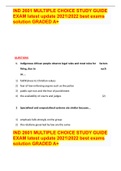 IND 2601 MULTIPLE CHOICE STUDY GUIDE EXAM latest update 20212022 best exams solution GRADED A+