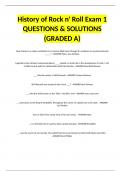 History of Rock n' Roll Exam 1 QUESTIONS & SOLUTIONS (GRADED A)