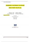 Solution Manual for Modern Control Systems, 14th edition By Richard C. Dorf  and Robert H. Bishop. ISBN-13: 9780132270298 updated 2024/2025 A+