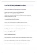 CHEM 120 Final Exam Review Questions and Answers 2024/2025 Latest Edition