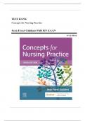 Test Bank for Concepts for Nursing Practice 3rd Edition by Jean Foret Giddens All Chapters 1-57 LATEST UPDATE