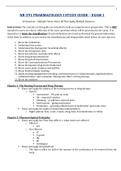 NR-291 PHARMACOLOGY I STUDY GUIDE EXAM 1