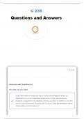 C235 STUDY GUIDE QUESTIONS AND ANSWERS