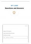 LEMAR WHITE BOOK HISTOPATH & MT LAWS QUESTIONS AND ANSWERS